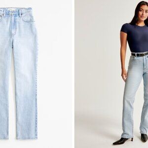 90's straight ultra high rise curve love jeans